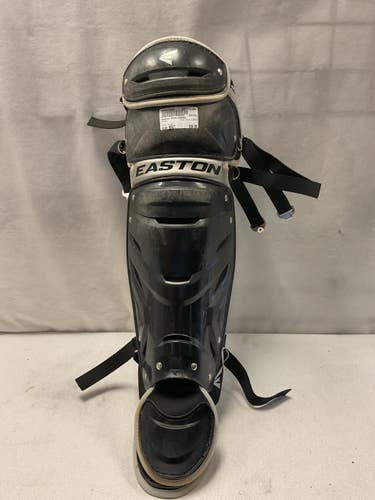 Used Easton SHIN GUARDS Catchers Leg Guards Black Adult 11490-S000275580