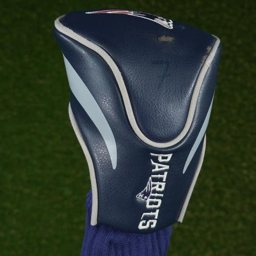 NEW ENGLAND PATRIOTS FAIRWAY WOOD  HEADCOVER "X" SOCK NFL FOOTBALL BLUE / WHITE