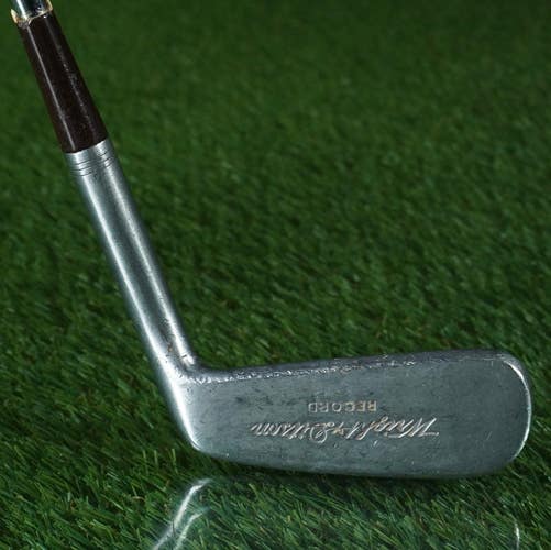 VINTAGE WRIGHT & DITSON RECORD BLADE PUTTER 35" HEEL SHAFTED MERCURY RH ~ LOOK!!