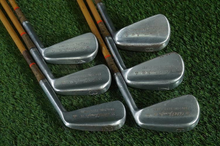VINTAGE BOBBY JONES SPALDING IRONS SET 2,3,4,6,7,8 ROBERT T JONES JR PYRATONE RH
