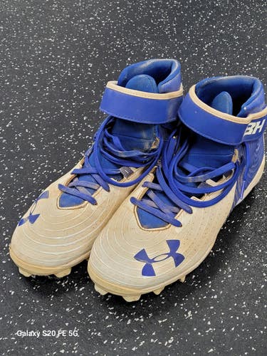 Used Under Armour BH BLUE BB/SB Cleats White Senior 9.5 11849-S000042149