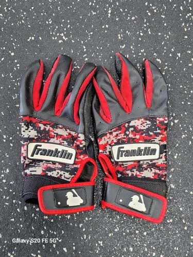 Used Franklin BB/SB Batting Gloves Black Youth 11849-S000042114