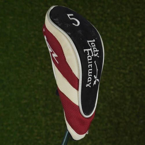 LADY FAIRWAY HSL 5 FAIRWAY WOOD 5W HEADCOVER BLACK / WHITE / RED ~ LOOK!!