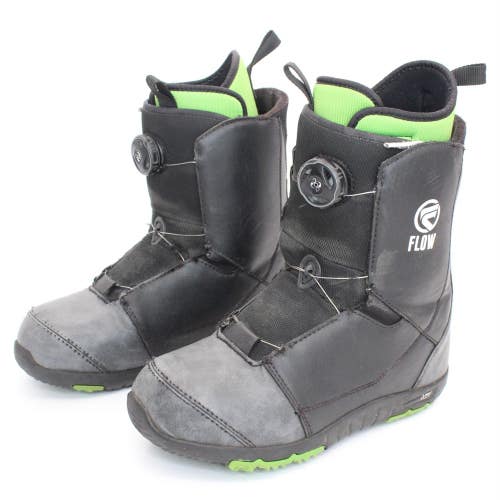Flow Micron BOA Kids Snowboard Boots - Size 7 / Mondo 25 Used