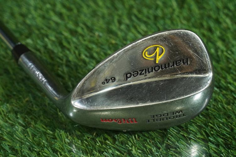 WILSON HARMONIZED 64 TROUBLE WEDGE LOB WEDGE RIFLE STEEL SHAFT RH ~ LOOK!!