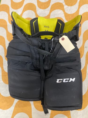 Black Junior Small CCM Premier R1.5 Hockey Goalie Pants (Used)