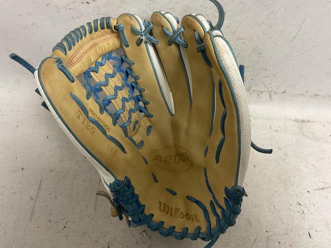 Used Wilson A2000 T125 Baseball Glove RH Throw Royal Blue And White 12 1/2" 11855-S000207285