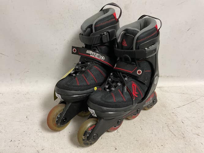Used K2 SK8 HERO JR Senior Rec Fitness Skates Black Adjustable 11855-S000207282