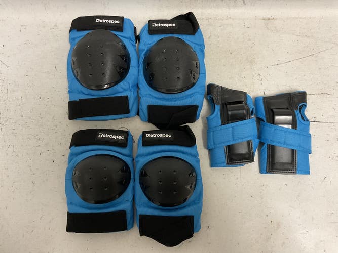 Used Retrospec MULTI-SPORT Inline Protective Pad Set Black And Royal Blue Youth 11855-S000207281