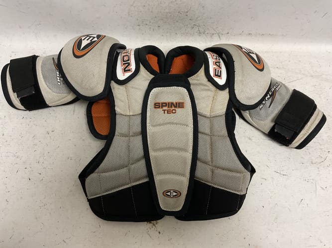 Used Easton SYNERGY 300 Junior Shoulder Pads Black And Orange SM 11855-S000207348