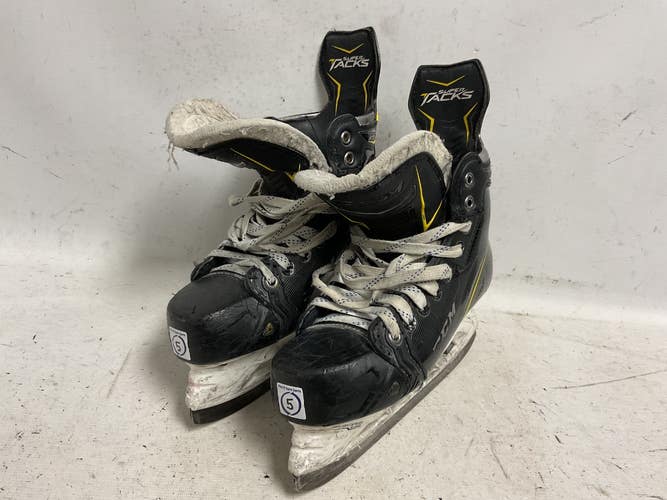 Used CCM SUPER TACKS AS1 Senior Hockey Skate Black And Yellow Senior 5 11855-S000207308