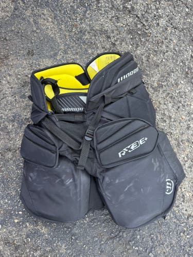 Black Intermediate Large Warrior Ritual X3 E+ Hockey Goalie Pants (Used)