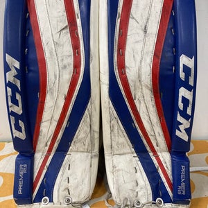 Blue 30" Intermediate CCM Premier 1.9 Goalie Leg Pads (Used)