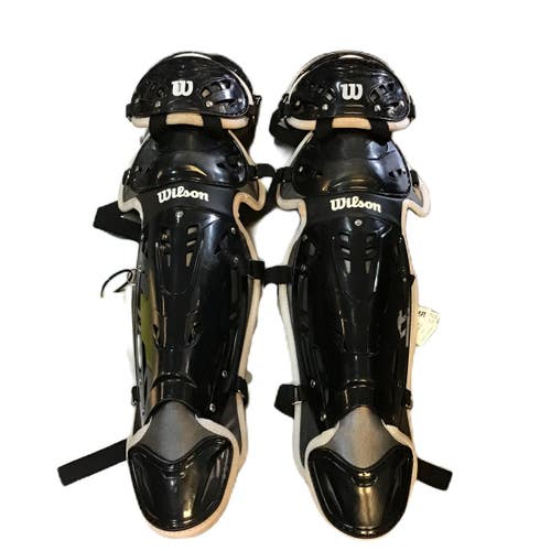 Used Wilson WTA4601 ADT-LG Catchers Leg Guards Black Adult 11730-S000072854