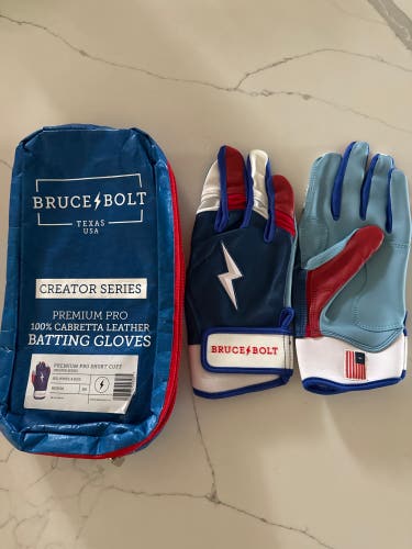 Bruce Bolt Adult Medium Batting Gloves (New)