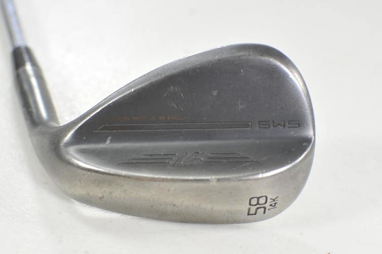 Titleist Vokey SM9 Jet Black 58*-14K Wedge Right BV Wedge Flex Steel #219840