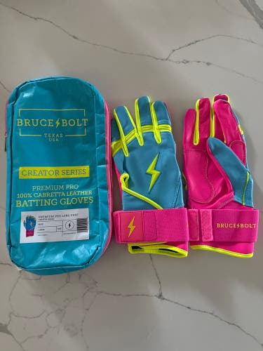 Bruce Bolt Adult Large Batting Gloves (New)