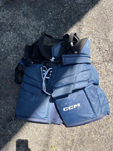 Blue Intermediate Medium CCM Hockey Goalie Pants (Used)