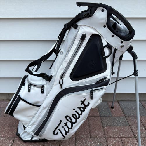 Titleist Hybrid 14 Way Stand Carry Golf Bag White Black Gray 2023