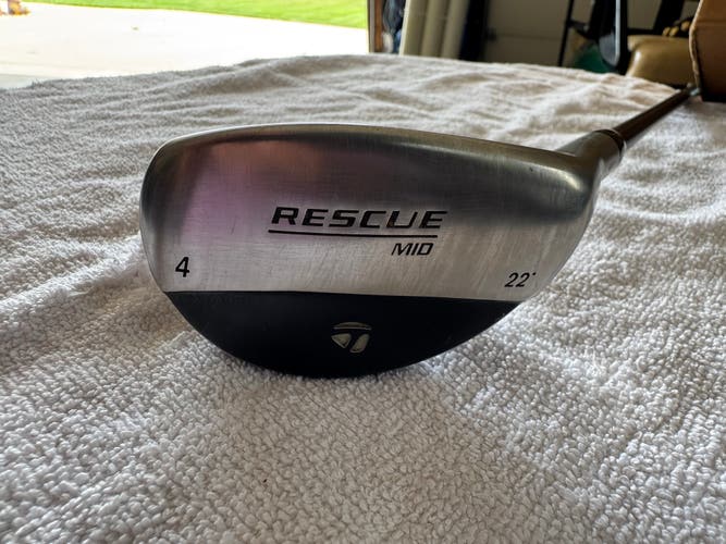 Men's TaylorMade Rescue Mid Right Handed Hybrid Stiff Flex 4H Graphite Shaft (Used)