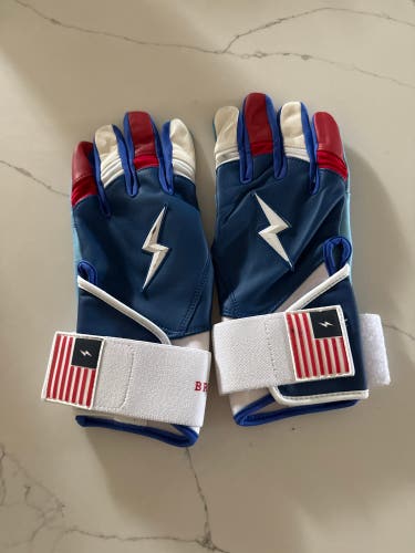 Bruce Bolt Adult Large Batting Gloves (New) (defects)