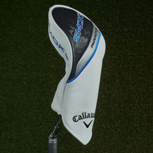 CALLAWAY AI SMOKE PARADYM FAIRWAY WOOD HEADCOVER WHITE/BLACK/BLUE CHANGEABLE #'S