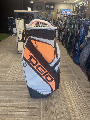 Ogio Silencer 15-Way Divider Golf Cart Bag (Orange/Grey)