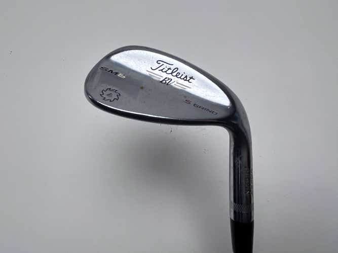 Titleist Vokey SM6 Tour Chrome Wedge 56* 10 Bounce S-Grind Wedge Steel Mens RH