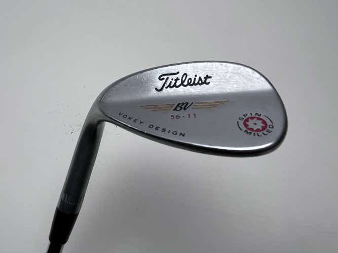 Titleist Vokey Spin Milled Chrome 2009 Wedge 56* 11 Bounce Wedge Steel Mens LH