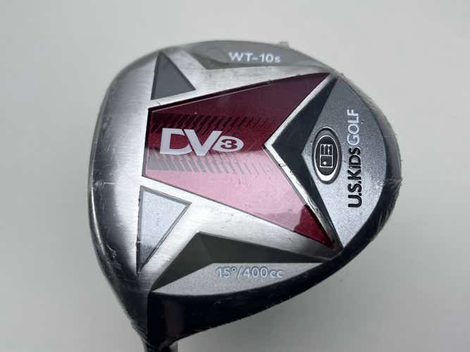 LEFTY US Kids DV3 WT-10s Driver 15* Ultralight Red 60" Junior LH Undersize Grip