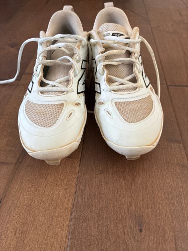 White Unisex Size M 7.5 (W 8.5) Youth New Balance Cleats (Used)