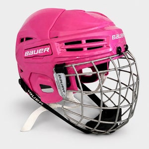 Pink Bauer IMS 5.0 Hockey Helmet Combo With Cage — Size Senior Small