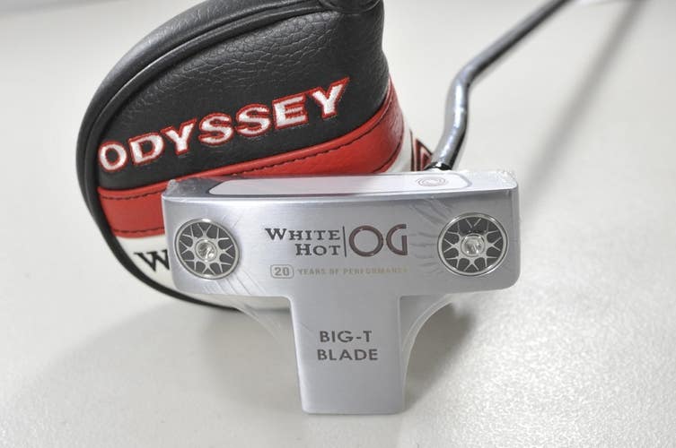 Odyssey White Hot OG Big T Blade 33" Putter RH Steel with Cover New # 215525