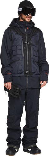 Men's Volcom Iguchi Slack Vest Snowboard Snow Black (Medium)