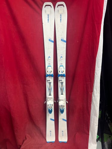 Skis: Head Total Joy all-mountain 158cm skis, Head joy 11 binding range 258-338mm, 85 waist, R12.7