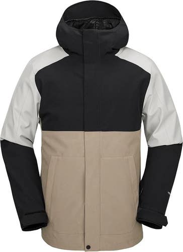 MENS VOLCOM BRIGHTON FULL ZIP WINTER JACKET (2XL) CHESTNUT BROWN/BLACK