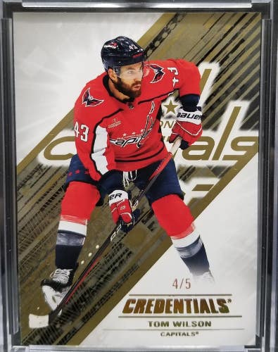 2024-25 Upper Deck Credentials Card #41 TOM WILSON Gold #/5 SSP