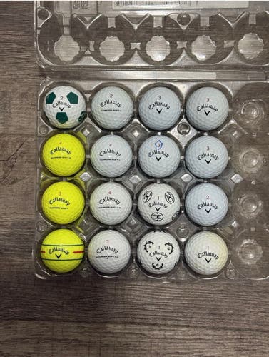 16 Callaway Chrome Soft Golf Balls - 4A Condition