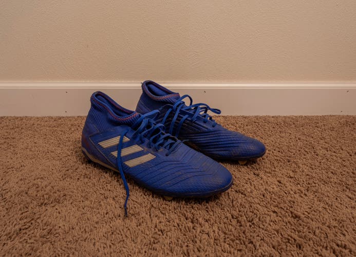 Blue Men's Size M 11.0 (W 12.0) Adidas Predator 19.3 Cleats (Used)