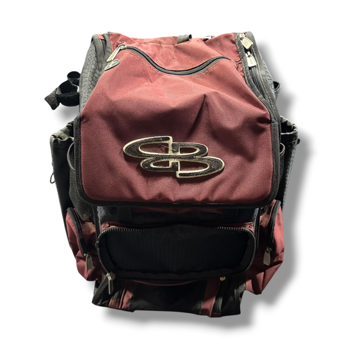 Used BoomBah WHEEL BAG BB/SB Player Wheeled Bag Maroon 11375-S000380161