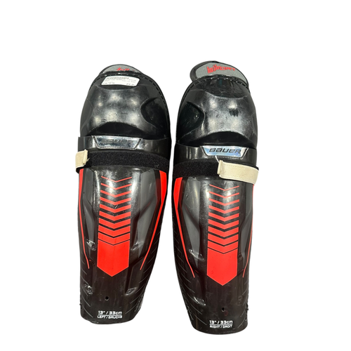 Used Bauer LIL SPORT Senior Shin Guards Black 13" 11375-S000380095