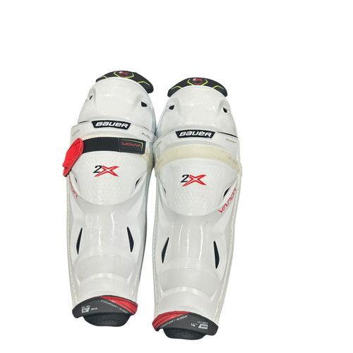 Used Bauer 2X Senior Shin Guards White 14" 11375-S000380062