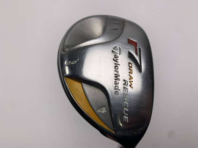 TaylorMade R7 Draw 4 Hybrid 22* T-Step 90 90g Regular Steel Mens RH Midsize Grip