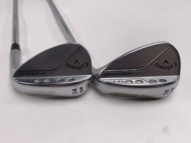 Callaway Jaws Raw Chrome Wedge Set 54* 12 58* 12 DG Spinner Tour Issue 115g RH