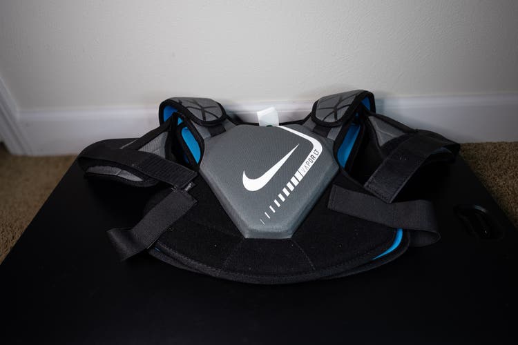 Nike Vapor LT Lacrosse Shoulder Pads — Youth Large — Gray/Blue