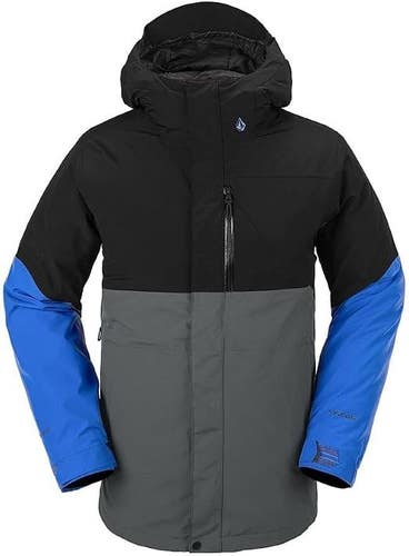 MENS VOLCOM L INSULATED GORE-TEX SKI SNOWBOARD JACKET (SMALL) ELECTRIC BLUE