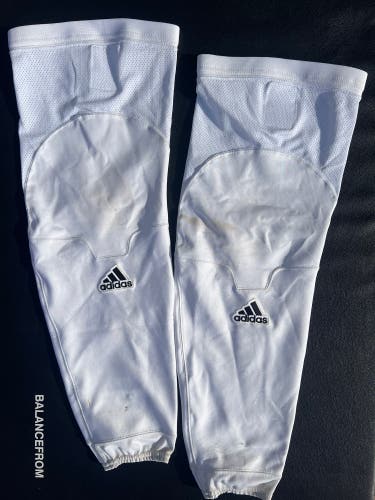 White Senior Large Adidas Socks Pro Stock (Used)