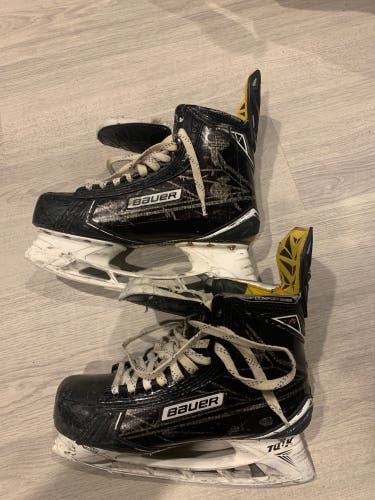 Black/Yellow 2016 Bauer Supreme 1S Hockey Skates Extra Wide Width 7.5 (Used)