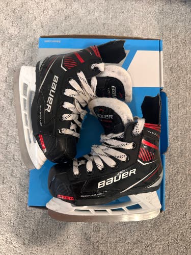Black Bauer Lil Rookie Adjustable Hockey Skates Youth 7 - 10 (Used)