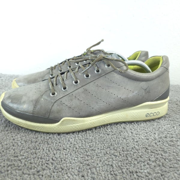 ECCO Biom Natural Motion Spikeless Golf Shoes Mens Size 44 Gray Yak Leather